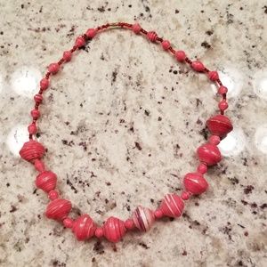 Be Free Revolution Paper Bead Necklace